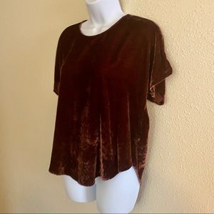 Madewell velvet butterfly sleeve top